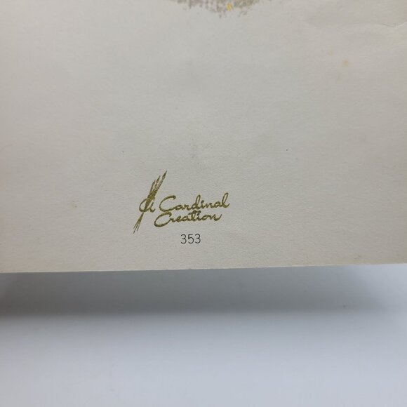 Vintage Christmas Greeting Card Nostalgic Holiday Design Cardinal Creation 353 - Picture 5 of 6